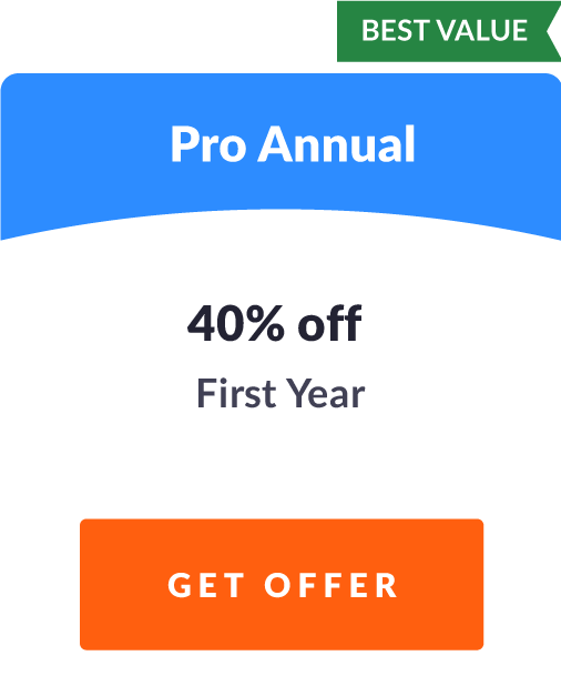 Pro Annual - 40% off first year